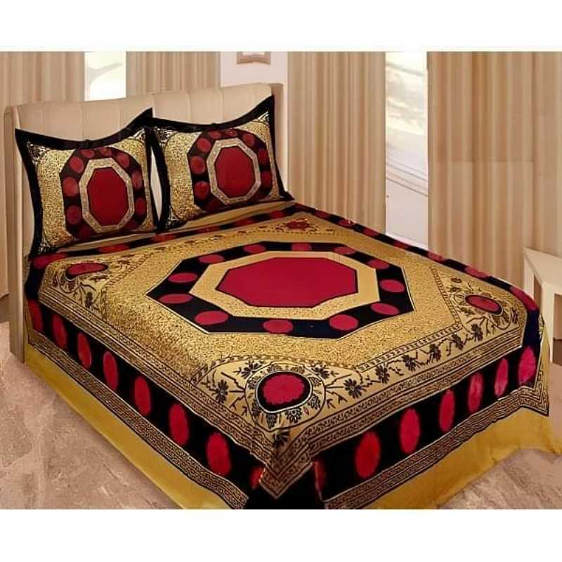 King,Size,Panel,Bed,sheet,with,Matching,Pillow,cover