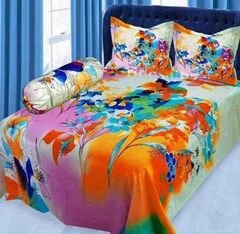 100%,Cotton,Multicolor,7.5,feet,by,8,feet,King,size,Bed,Sheet